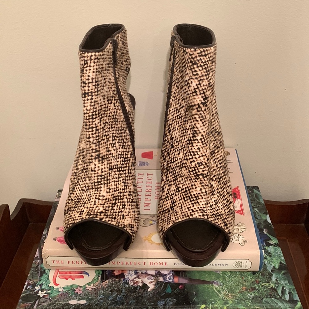 Manolo Blahnik booties open toe